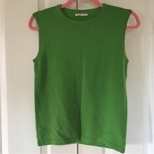 Frances Valentine Bright Green Sleeveless Sweater
